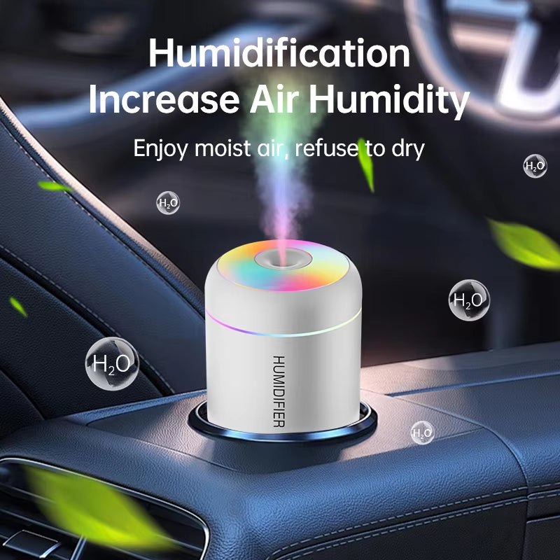 180ML Mini Air Humidifier USB Electric Aroma Diffuser Essential Oil Purifier Aromatherapy Mist Maker Lights for Car Home Bedroom