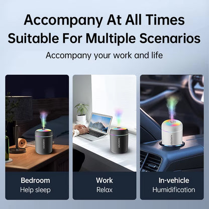 180ML Mini Air Humidifier USB Electric Aroma Diffuser Essential Oil Purifier Aromatherapy Mist Maker Lights for Car Home Bedroom