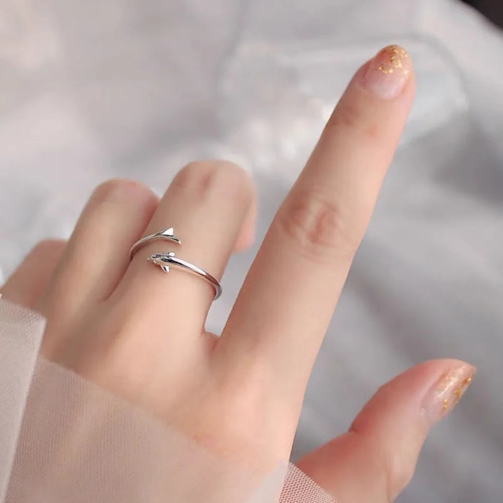 New Little Dolphin Ring – Trendy Adjustable Index Finger Ring