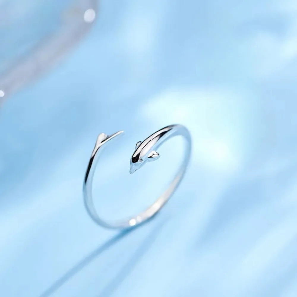 New Little Dolphin Ring – Trendy Adjustable Index Finger Ring