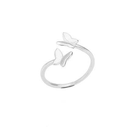 Snake Bone Cubic Zirconia Ring – Trendy Gold & Silver Couple Jewelry