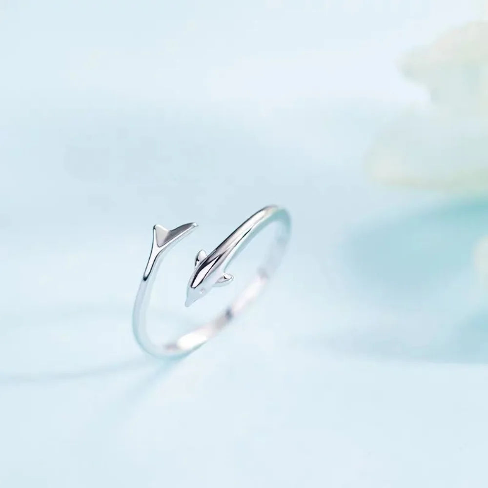 New Little Dolphin Ring – Trendy Adjustable Index Finger Ring