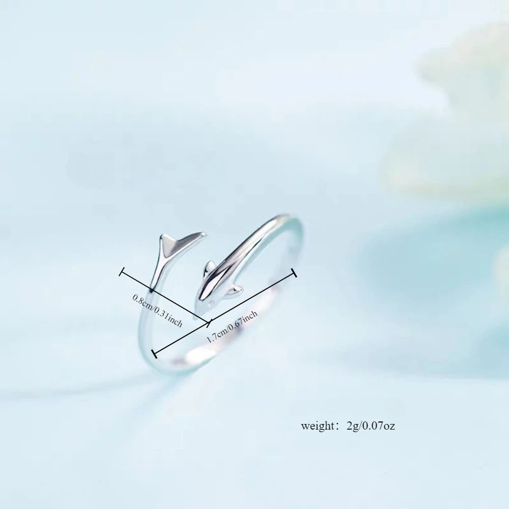 New Little Dolphin Ring – Trendy Adjustable Index Finger Ring