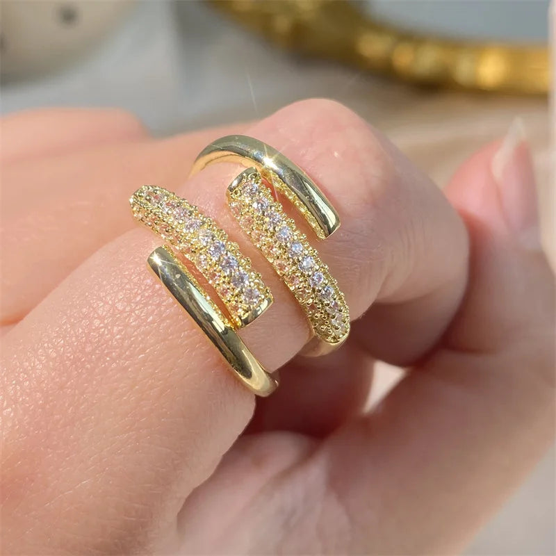 Adjustable Korean Punk Nail Ring – Bold Style with a Modern Edge